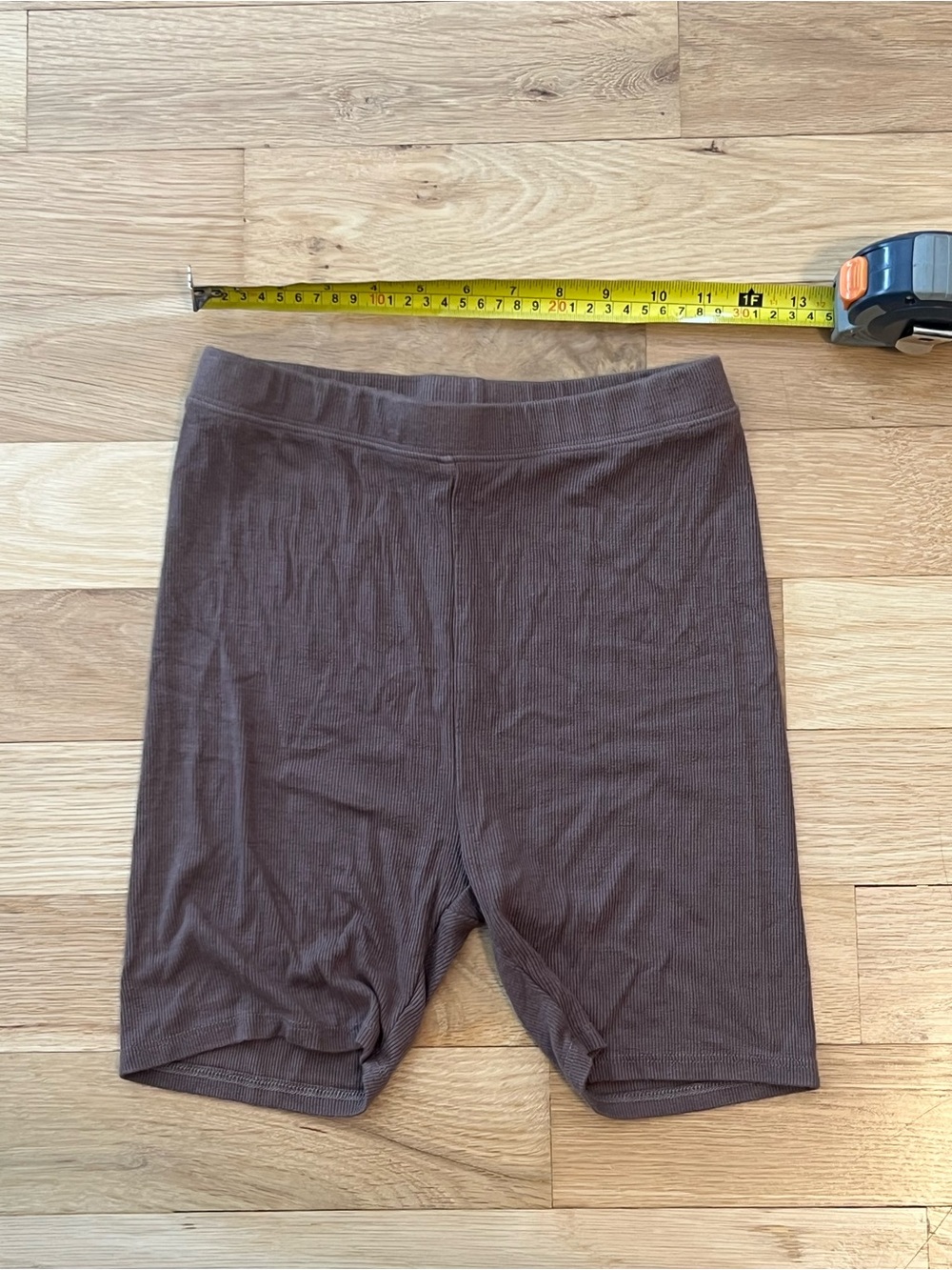 Joah Brown Ribbed Brown Athletic Bike Shorts